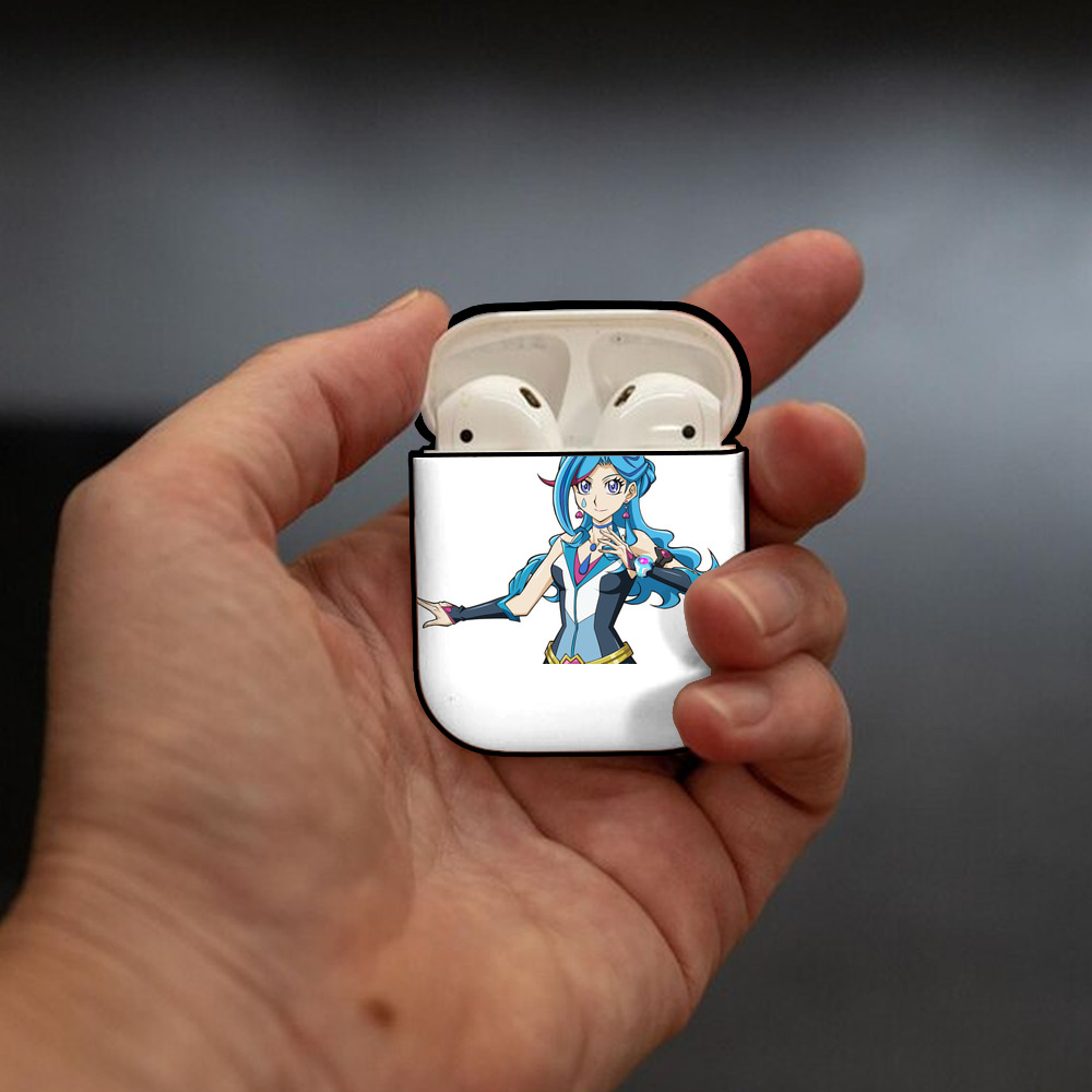遊☆戯☆王 Yu-Gi-Oh! AirPods 第2世代保護ケース ハードシェル ブラック 耐衝撃・防指紋・カラビナ付き