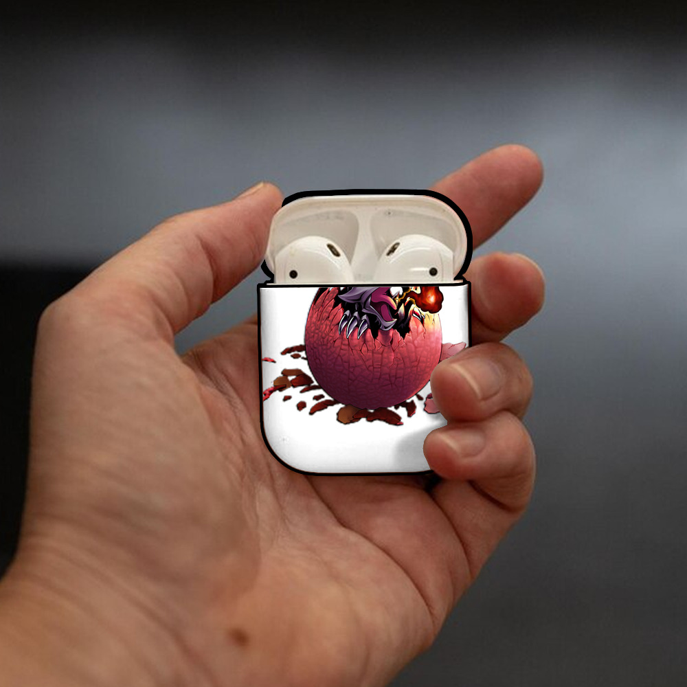 遊☆戯☆王 Yu-Gi-Oh! AirPods 第2世代保護ケース ハードシェル ブラック 耐衝撃・防指紋・カラビナ付き