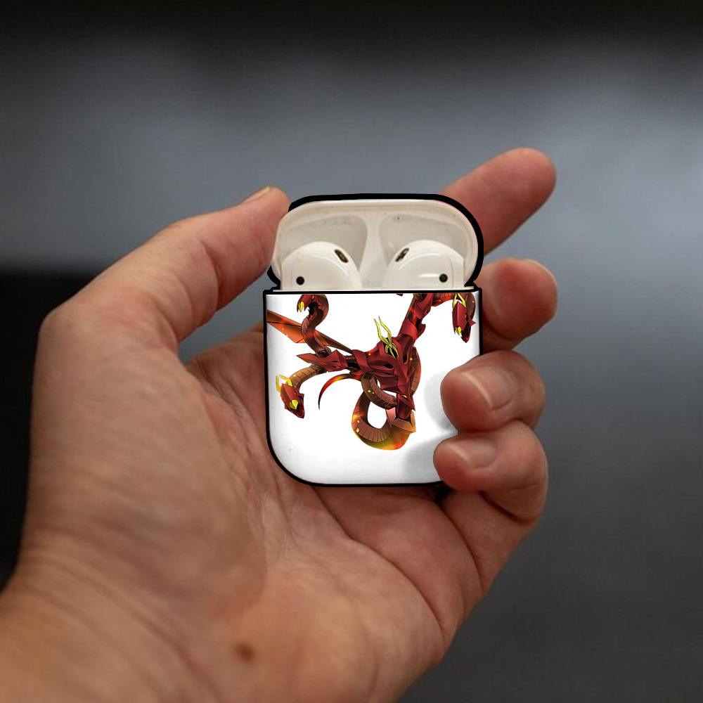 遊☆戯☆王 Yu-Gi-Oh! AirPods 第2世代保護ケース ハードシェル ブラック 耐衝撃・防指紋・カラビナ付き