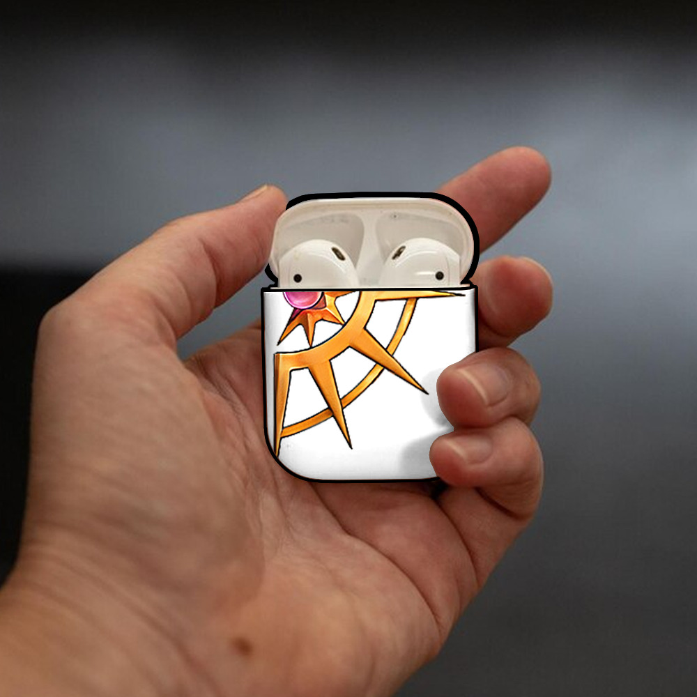 遊☆戯☆王 Yu-Gi-Oh! AirPods 第2世代保護ケース ハードシェル ブラック 耐衝撃・防指紋・カラビナ付き
