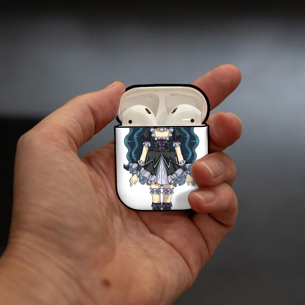 遊☆戯☆王 Yu-Gi-Oh! AirPods 第2世代保護ケース ハードシェル ブラック 耐衝撃・防指紋・カラビナ付き
