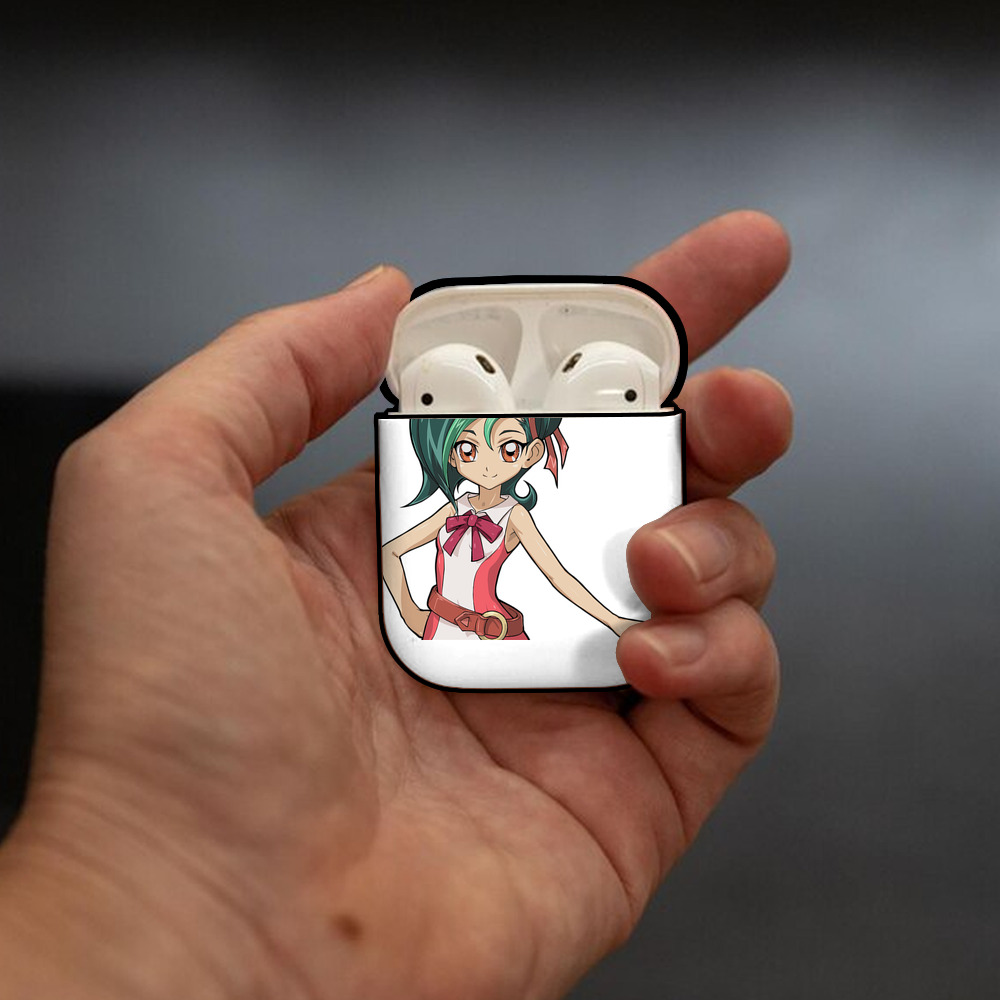 遊☆戯☆王 Yu-Gi-Oh! AirPods 第2世代保護ケース ハードシェル ブラック 耐衝撃・防指紋・カラビナ付き