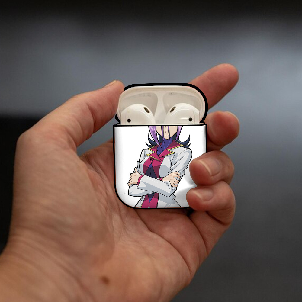 遊☆戯☆王 Yu-Gi-Oh! AirPods 第2世代保護ケース ハードシェル ブラック 耐衝撃・防指紋・カラビナ付き