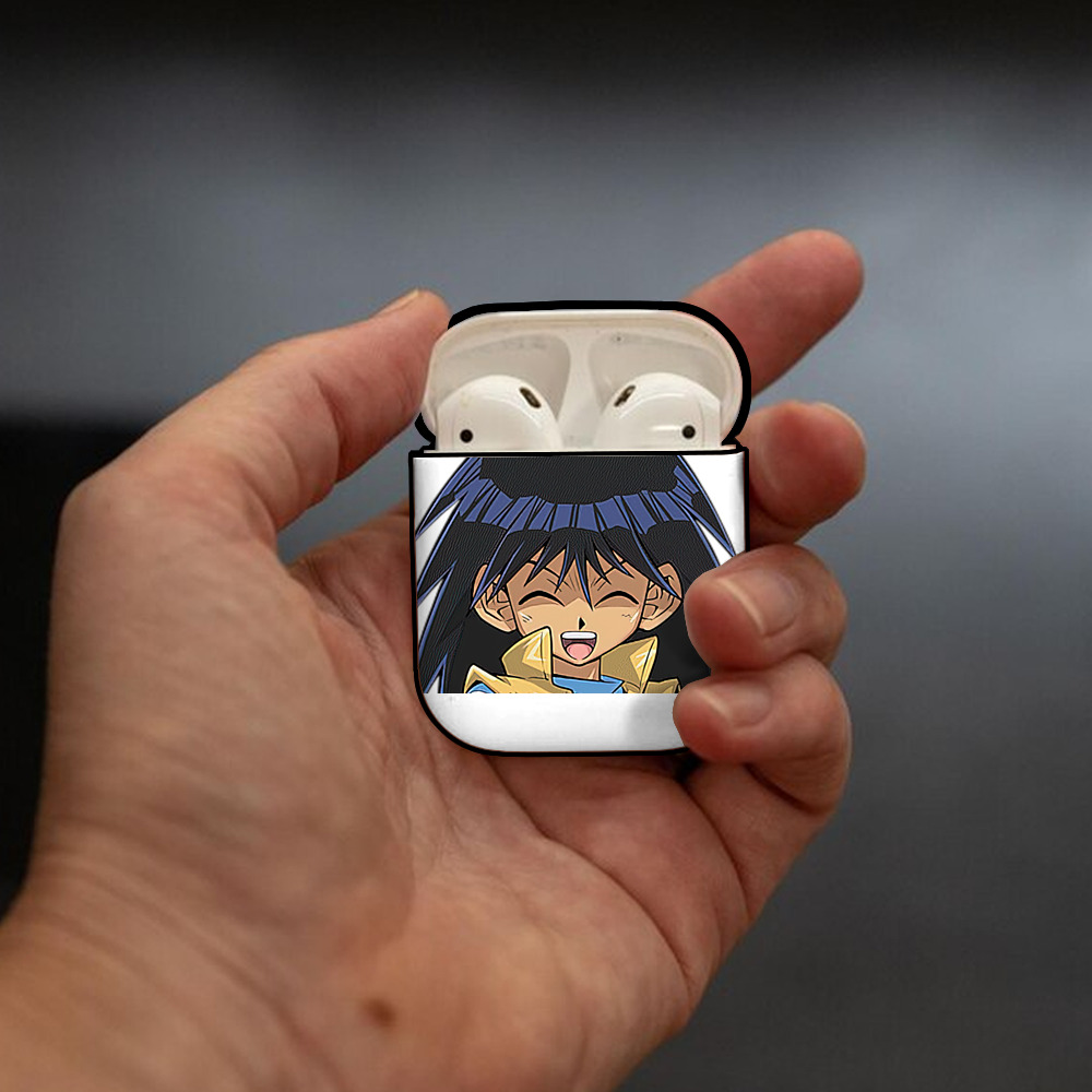 遊☆戯☆王 Yu-Gi-Oh! AirPods 第2世代保護ケース ハードシェル ブラック 耐衝撃・防指紋・カラビナ付き