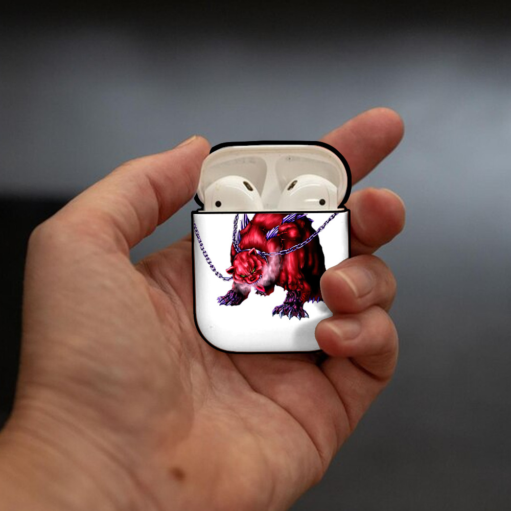 遊☆戯☆王 Yu-Gi-Oh! AirPods 第2世代保護ケース ハードシェル ブラック 耐衝撃・防指紋・カラビナ付き