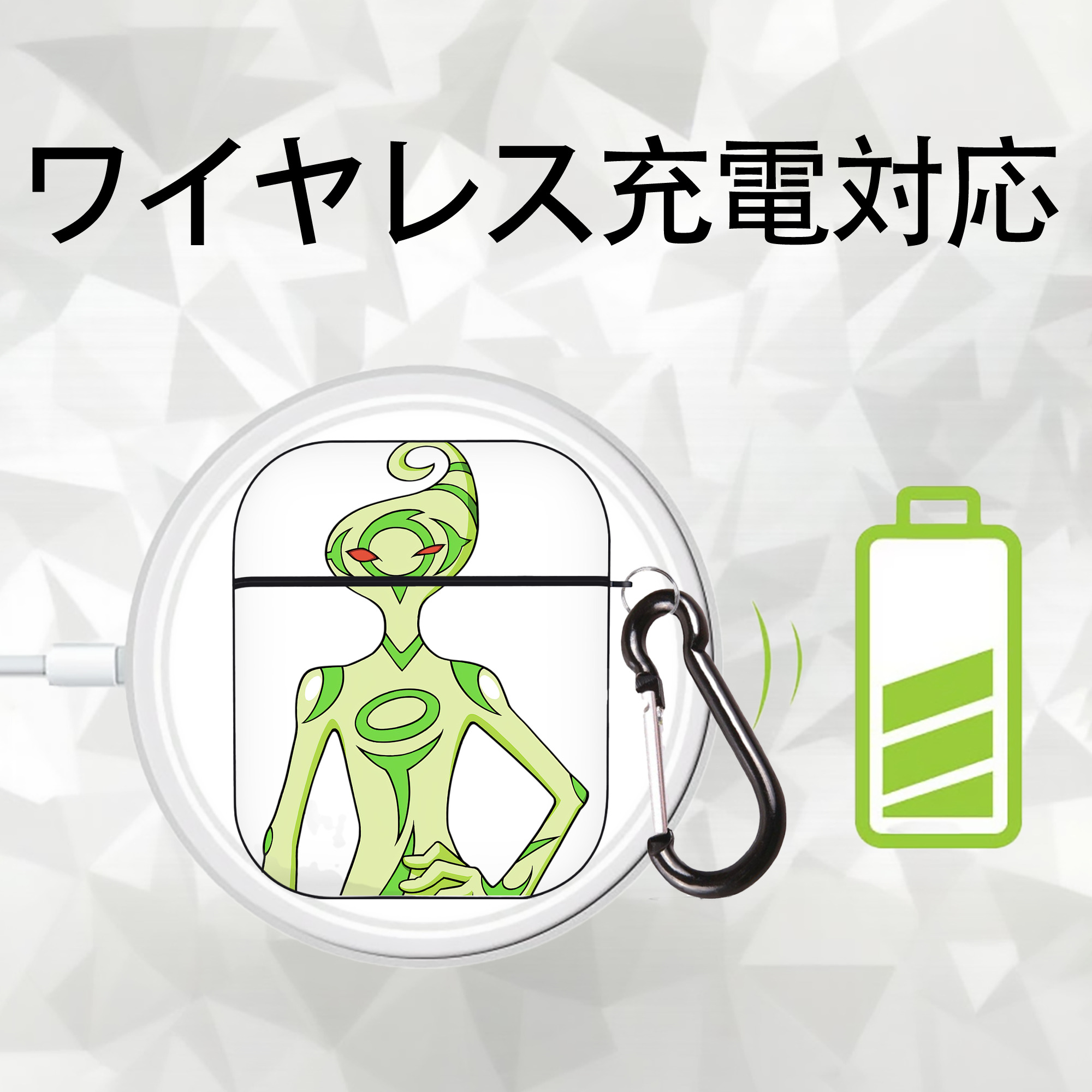 遊☆戯☆王 Yu-Gi-Oh! AirPods 第2世代保護ケース ハードシェル ブラック 耐衝撃・防指紋・カラビナ付き