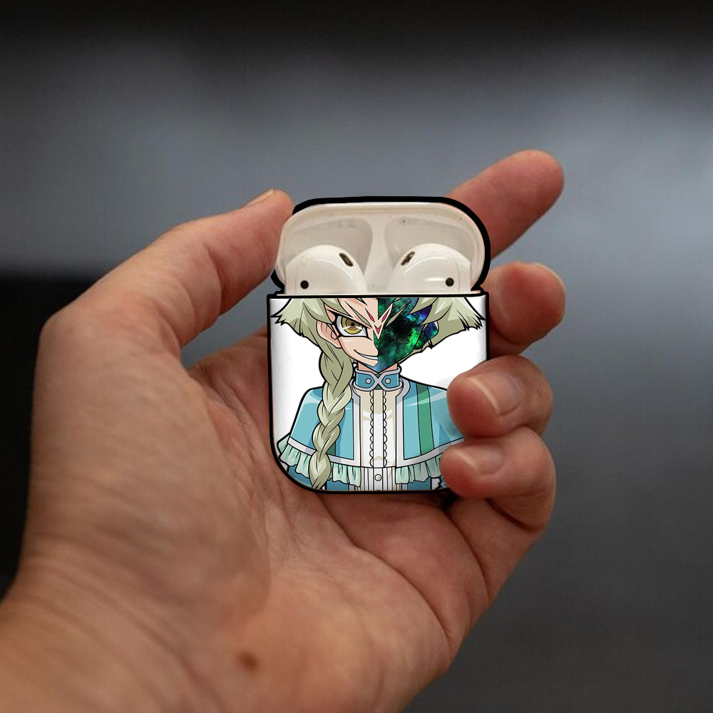 遊☆戯☆王 Yu-Gi-Oh! AirPods 第2世代保護ケース ハードシェル ブラック 耐衝撃・防指紋・カラビナ付き