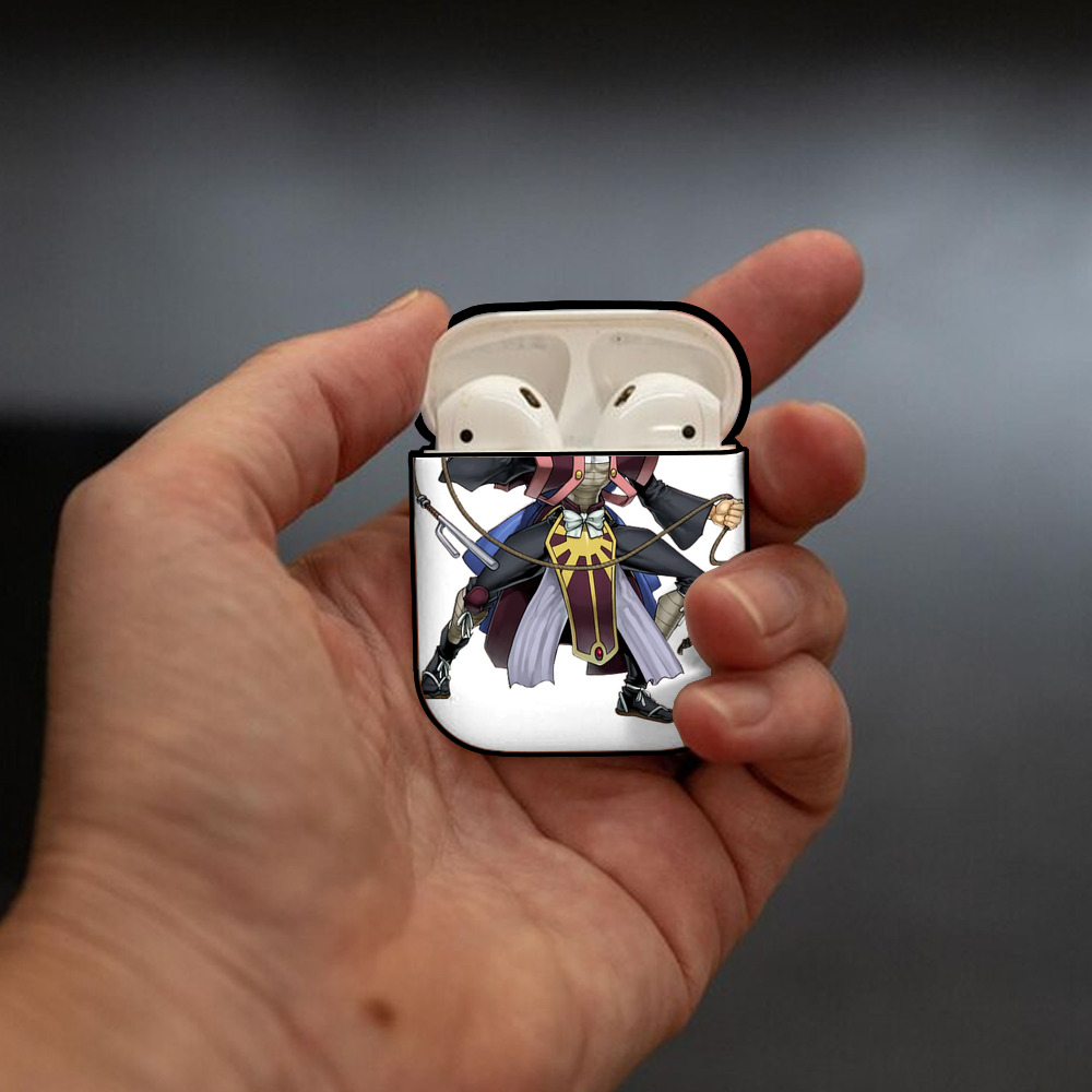 遊☆戯☆王 Yu-Gi-Oh! AirPods 第2世代保護ケース ハードシェル ブラック 耐衝撃・防指紋・カラビナ付き