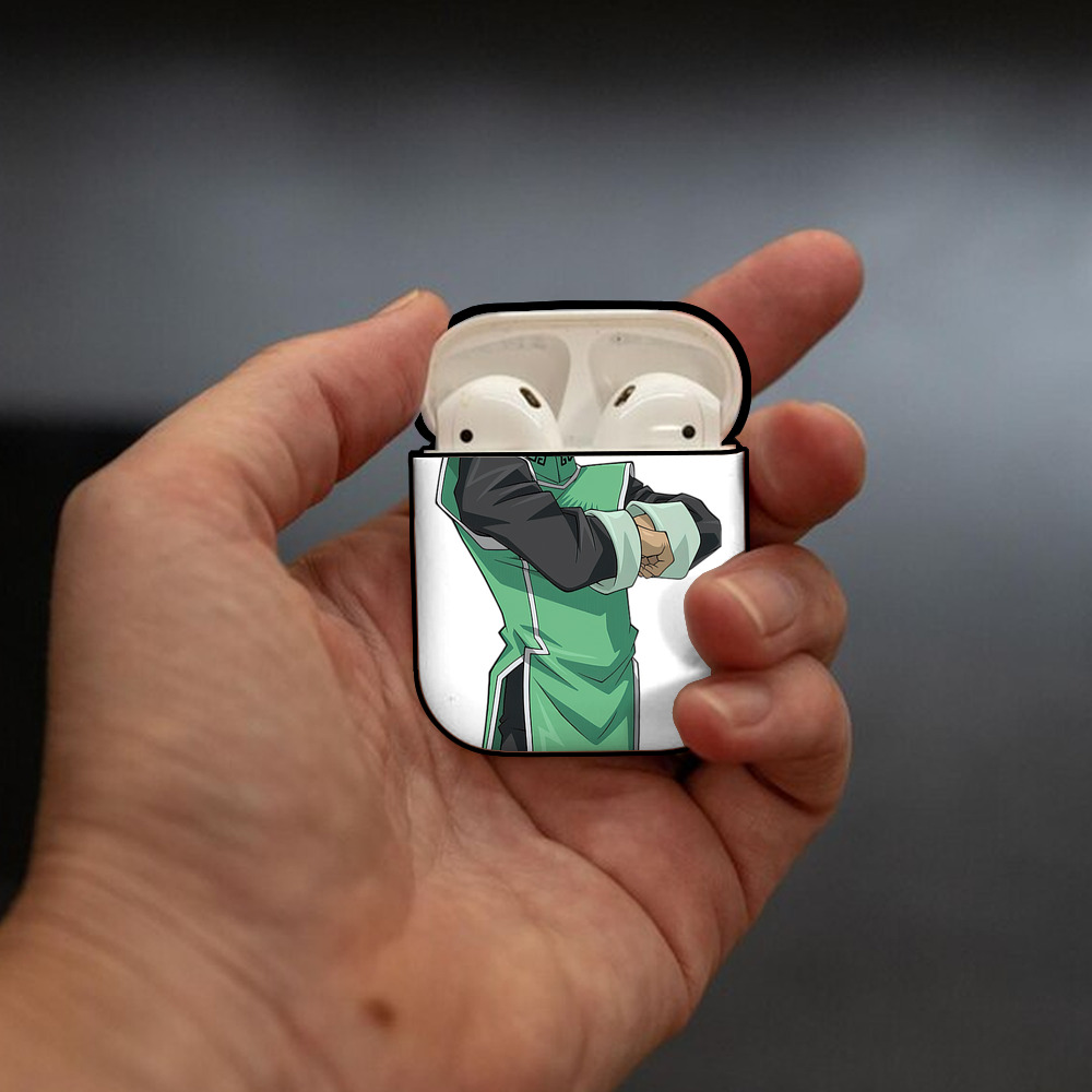遊☆戯☆王 Yu-Gi-Oh! AirPods 第2世代保護ケース ハードシェル ブラック 耐衝撃・防指紋・カラビナ付き