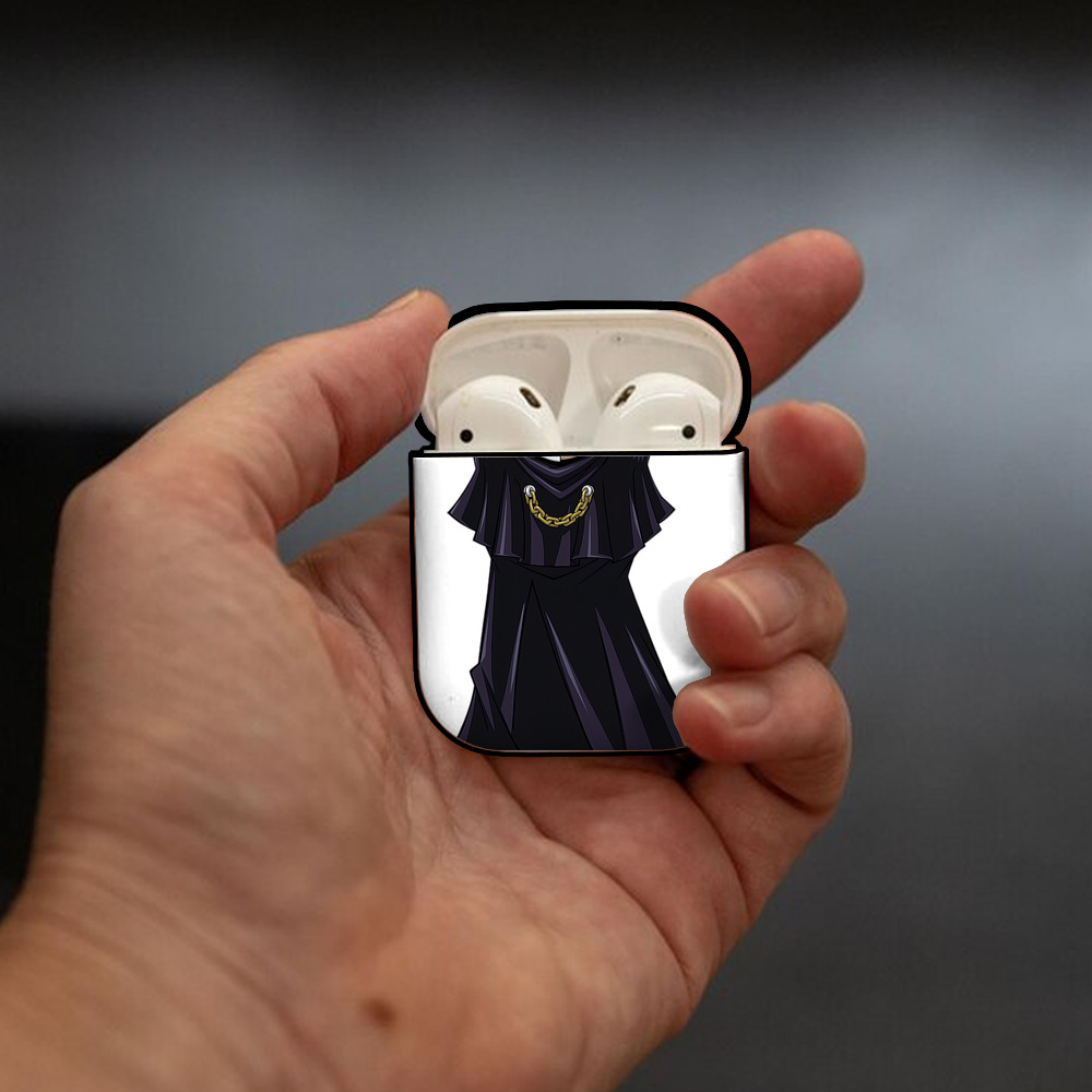 遊☆戯☆王 Yu-Gi-Oh! AirPods 第2世代保護ケース ハードシェル ブラック 耐衝撃・防指紋・カラビナ付き