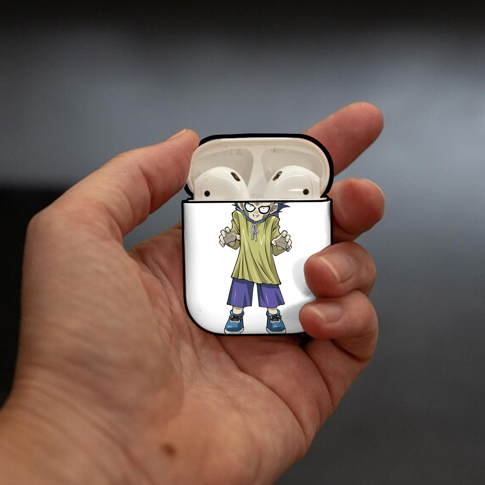 遊☆戯☆王 Yu-Gi-Oh! AirPods 第2世代保護ケース ハードシェル ブラック 耐衝撃・防指紋・カラビナ付き