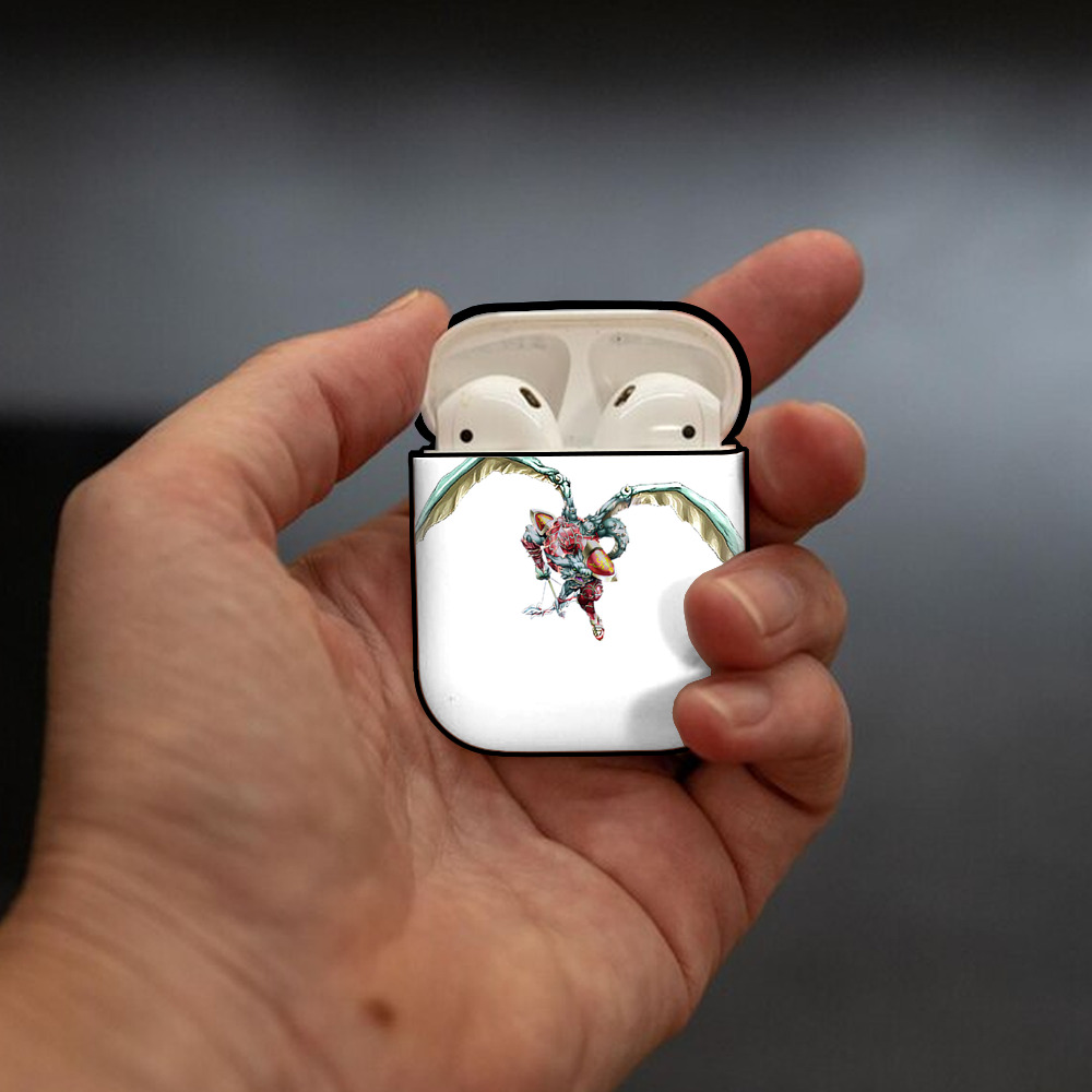 遊☆戯☆王 Yu-Gi-Oh! AirPods 第2世代保護ケース ハードシェル ブラック 耐衝撃・防指紋・カラビナ付き