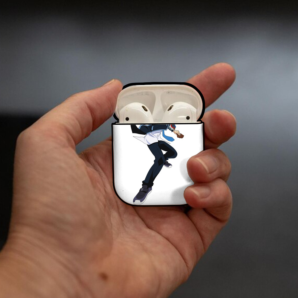 遊☆戯☆王 Yu-Gi-Oh! AirPods 第2世代保護ケース ハードシェル ブラック 耐衝撃・防指紋・カラビナ付き