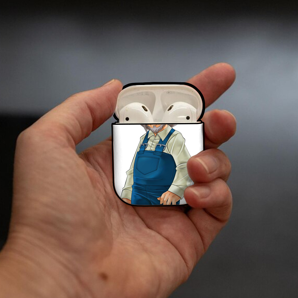 遊☆戯☆王 Yu-Gi-Oh! AirPods 第2世代保護ケース ハードシェル ブラック 耐衝撃・防指紋・カラビナ付き