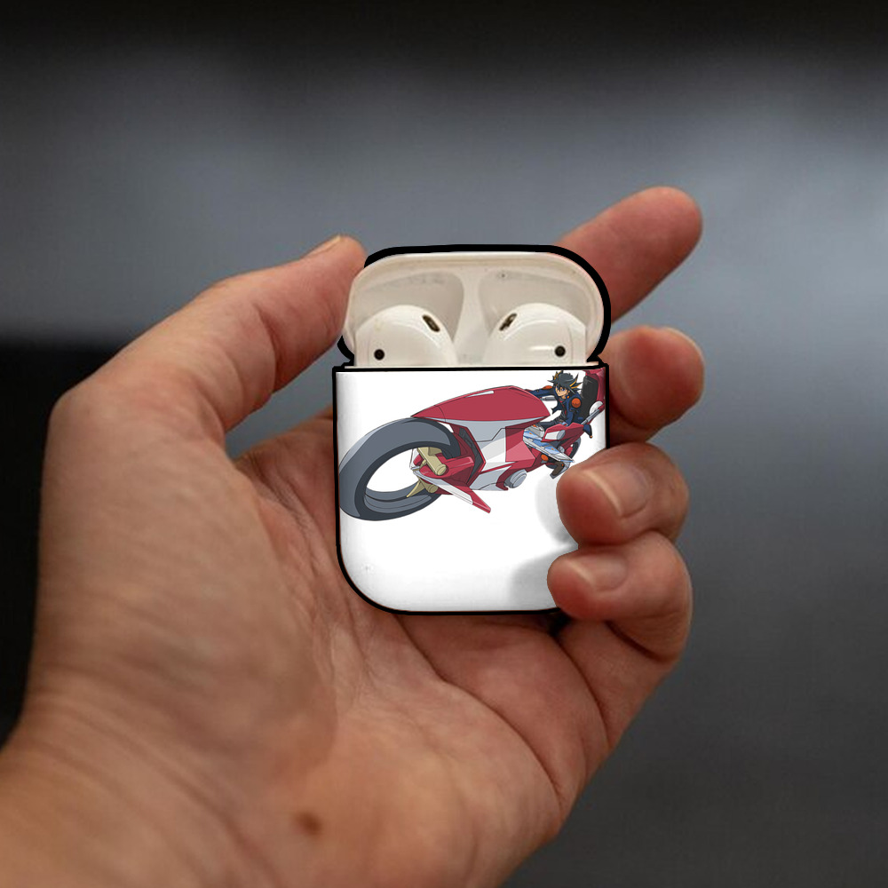 遊☆戯☆王 Yu-Gi-Oh! AirPods 第2世代保護ケース ハードシェル ブラック 耐衝撃・防指紋・カラビナ付き
