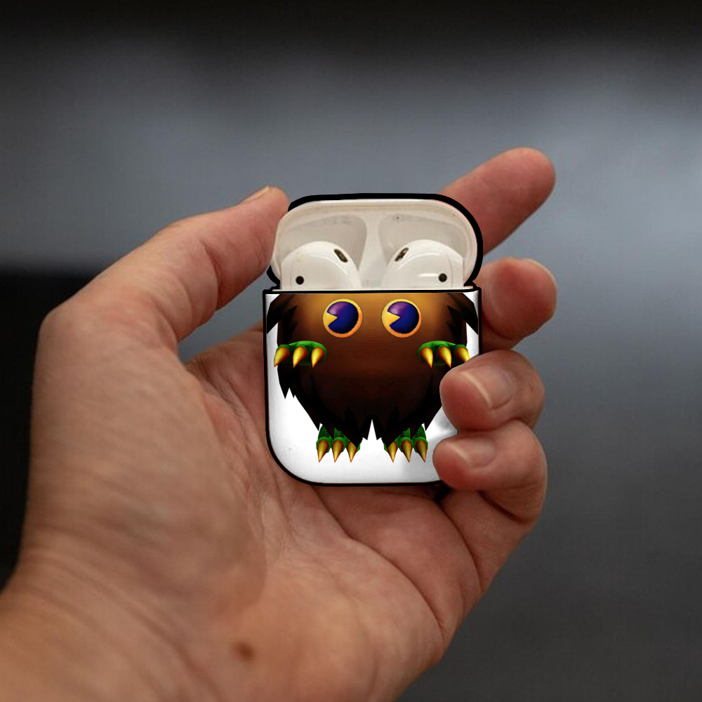 遊☆戯☆王 Yu-Gi-Oh! AirPods 第2世代保護ケース ハードシェル ブラック 耐衝撃・防指紋・カラビナ付き