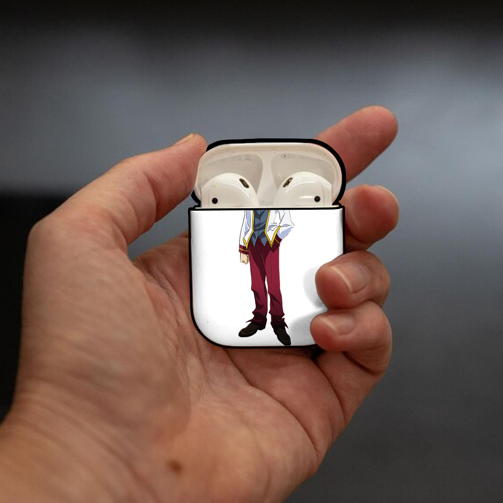 遊☆戯☆王 Yu-Gi-Oh! AirPods 第2世代保護ケース ハードシェル ブラック 耐衝撃・防指紋・カラビナ付き