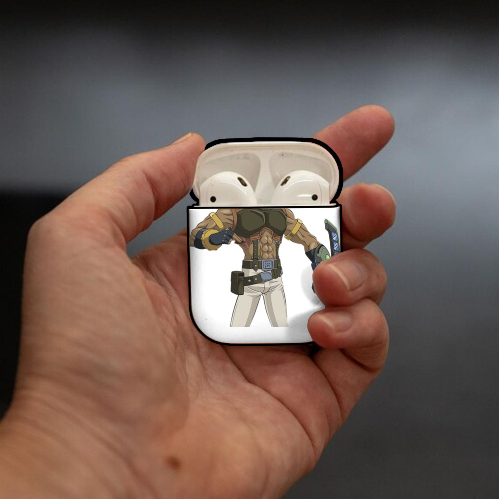 遊☆戯☆王 Yu-Gi-Oh! AirPods 第2世代保護ケース ハードシェル ブラック 耐衝撃・防指紋・カラビナ付き