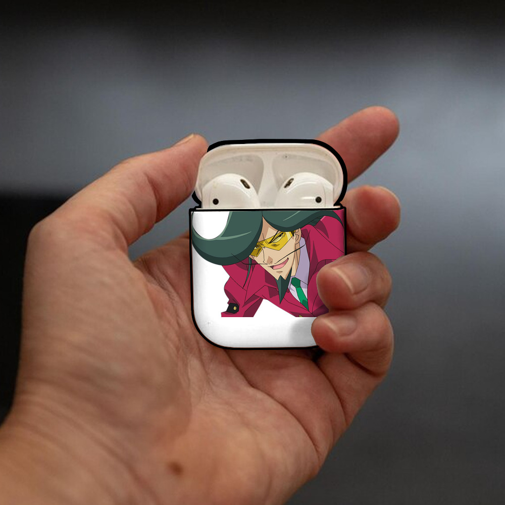 遊☆戯☆王 Yu-Gi-Oh! AirPods 第2世代保護ケース ハードシェル ブラック 耐衝撃・防指紋・カラビナ付き