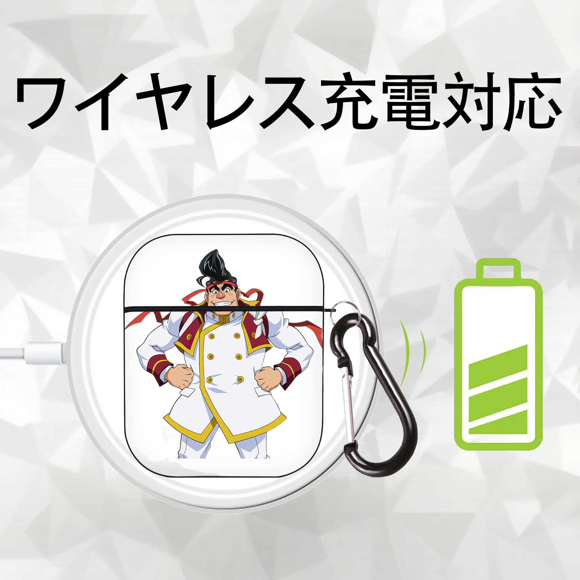 遊☆戯☆王 Yu-Gi-Oh! AirPods 第2世代保護ケース ハードシェル ブラック 耐衝撃・防指紋・カラビナ付き