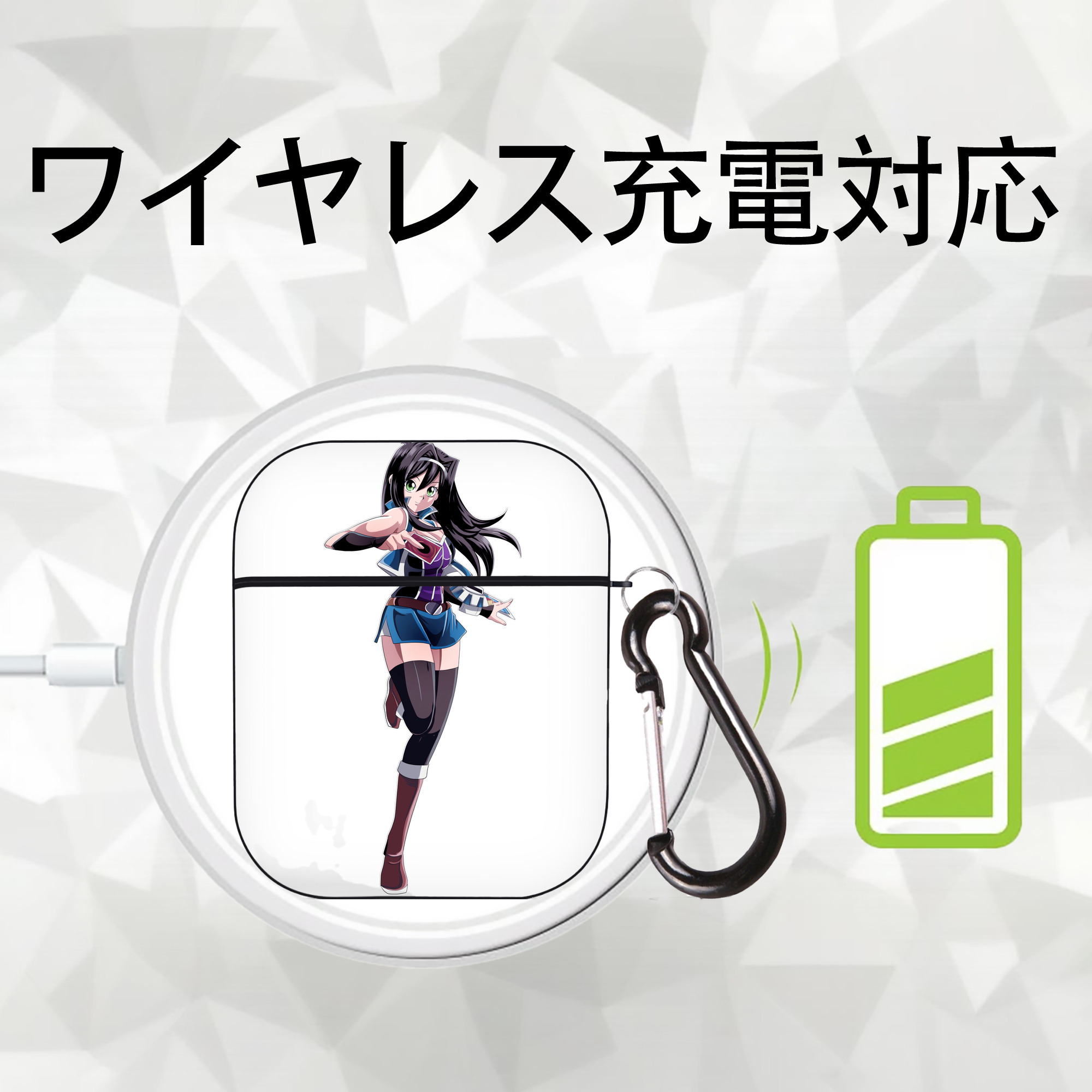 遊☆戯☆王 Yu-Gi-Oh! AirPods 第2世代保護ケース ハードシェル ブラック 耐衝撃・防指紋・カラビナ付き