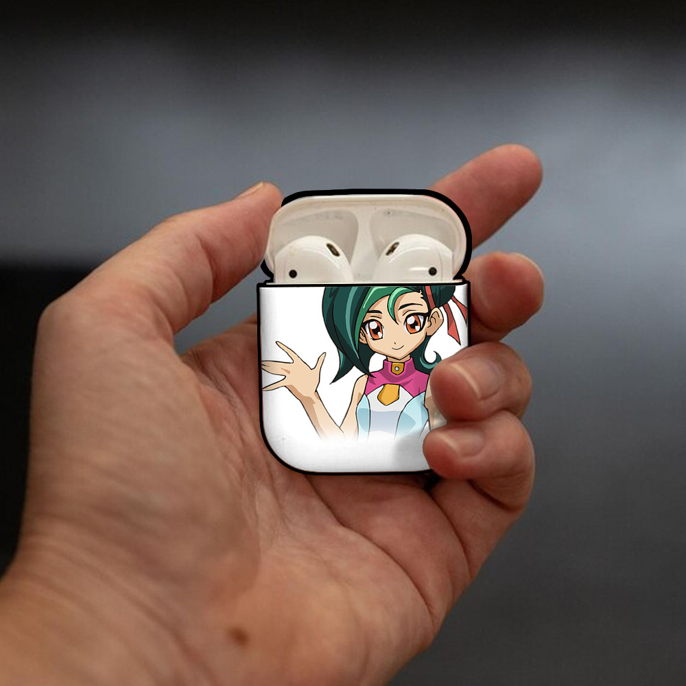 遊☆戯☆王 Yu-Gi-Oh! AirPods 第2世代保護ケース ハードシェル ブラック 耐衝撃・防指紋・カラビナ付き