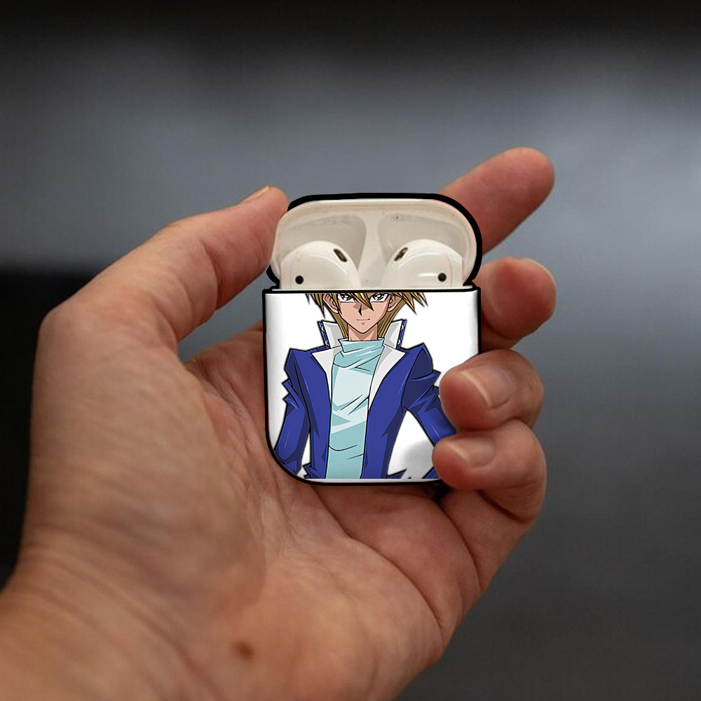 遊☆戯☆王 Yu-Gi-Oh! AirPods 第2世代保護ケース ハードシェル ブラック 耐衝撃・防指紋・カラビナ付き
