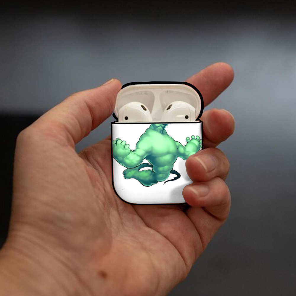 遊☆戯☆王 Yu-Gi-Oh! AirPods 第2世代保護ケース ハードシェル ブラック 耐衝撃・防指紋・カラビナ付き