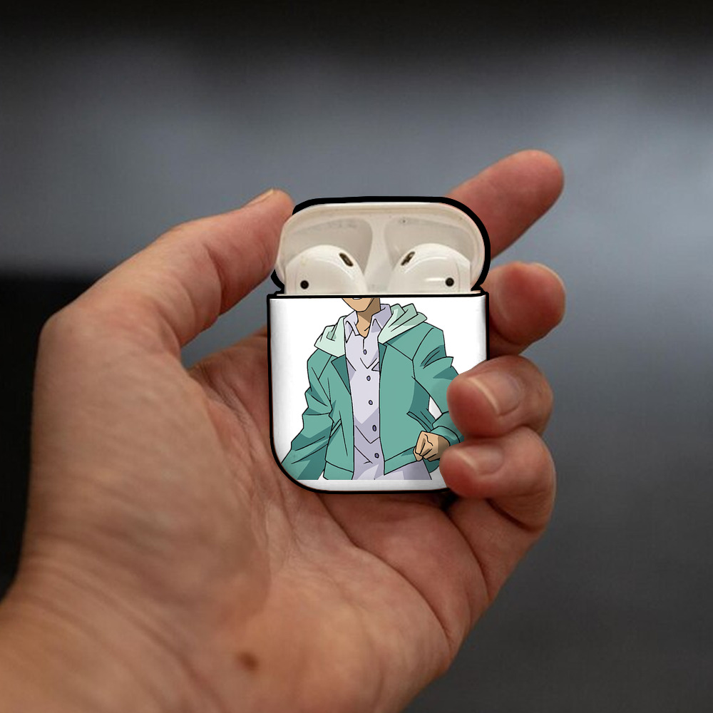 遊☆戯☆王 Yu-Gi-Oh! AirPods 第2世代保護ケース ハードシェル ブラック 耐衝撃・防指紋・カラビナ付き