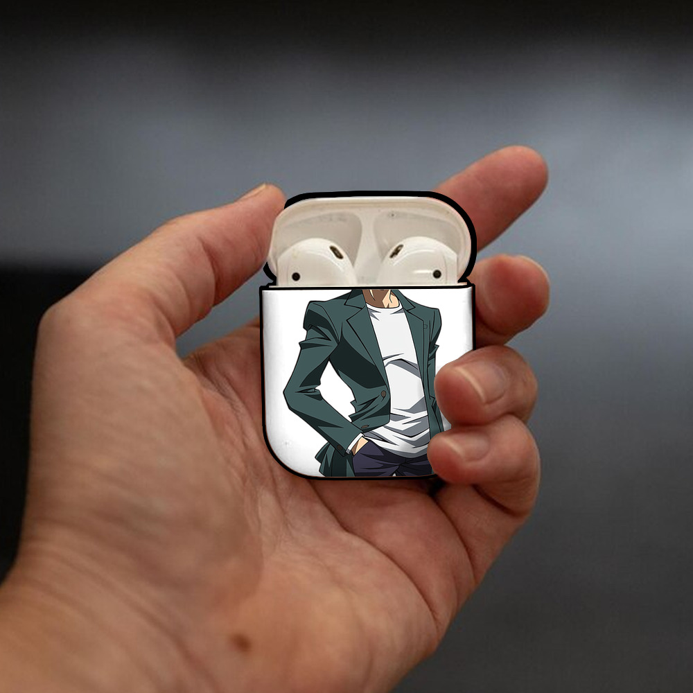 遊☆戯☆王 Yu-Gi-Oh! AirPods 第2世代保護ケース ハードシェル ブラック 耐衝撃・防指紋・カラビナ付き