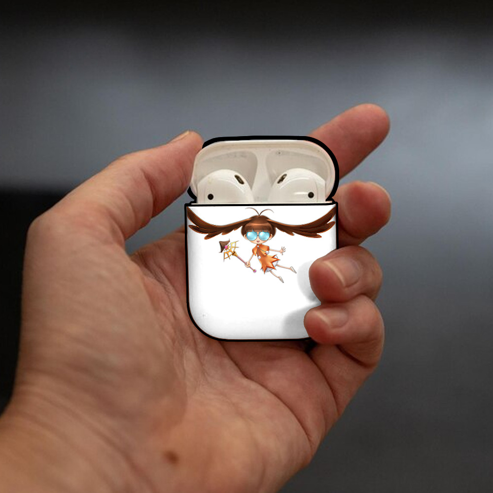 遊☆戯☆王 Yu-Gi-Oh! AirPods 第2世代保護ケース ハードシェル ブラック 耐衝撃・防指紋・カラビナ付き