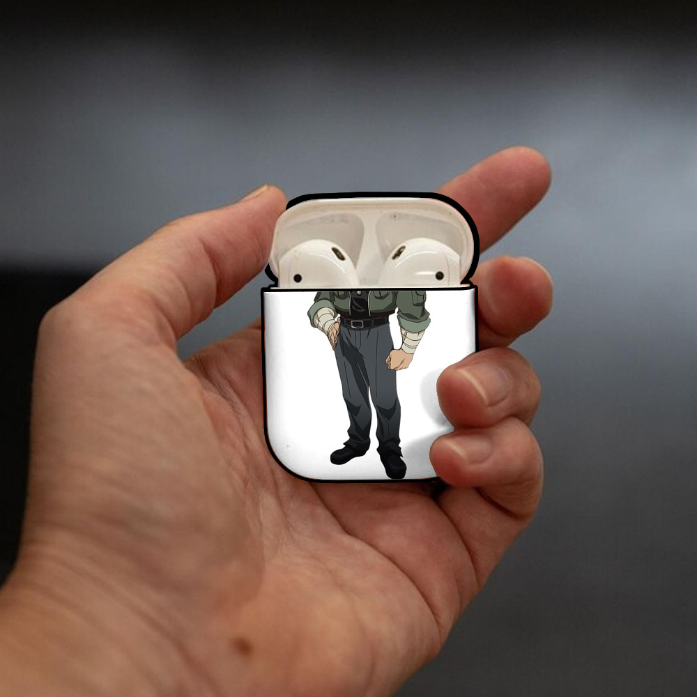 遊☆戯☆王 Yu-Gi-Oh! AirPods 第2世代保護ケース ハードシェル ブラック 耐衝撃・防指紋・カラビナ付き