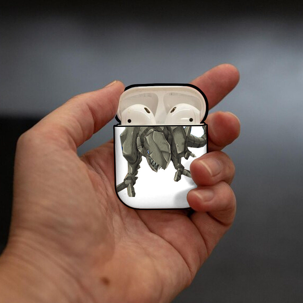 遊☆戯☆王 Yu-Gi-Oh! AirPods 第2世代保護ケース ハードシェル ブラック 耐衝撃・防指紋・カラビナ付き