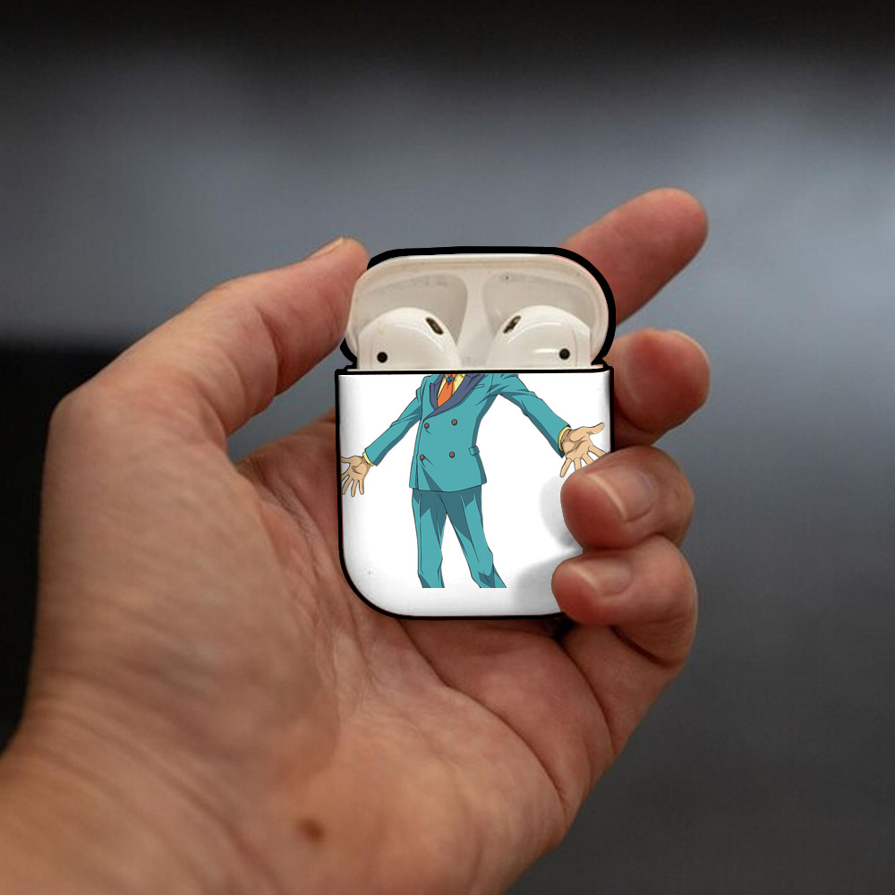 遊☆戯☆王 Yu-Gi-Oh! AirPods 第2世代保護ケース ハードシェル ブラック 耐衝撃・防指紋・カラビナ付き