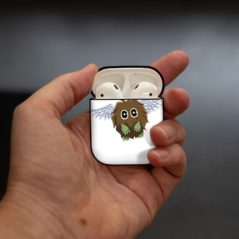 遊☆戯☆王 Yu-Gi-Oh! AirPods 第2世代保護ケース ハードシェル ブラック 耐衝撃・防指紋・カラビナ付き