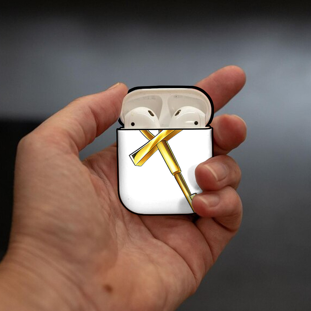 遊☆戯☆王 Yu-Gi-Oh! AirPods 第2世代保護ケース ハードシェル ブラック 耐衝撃・防指紋・カラビナ付き
