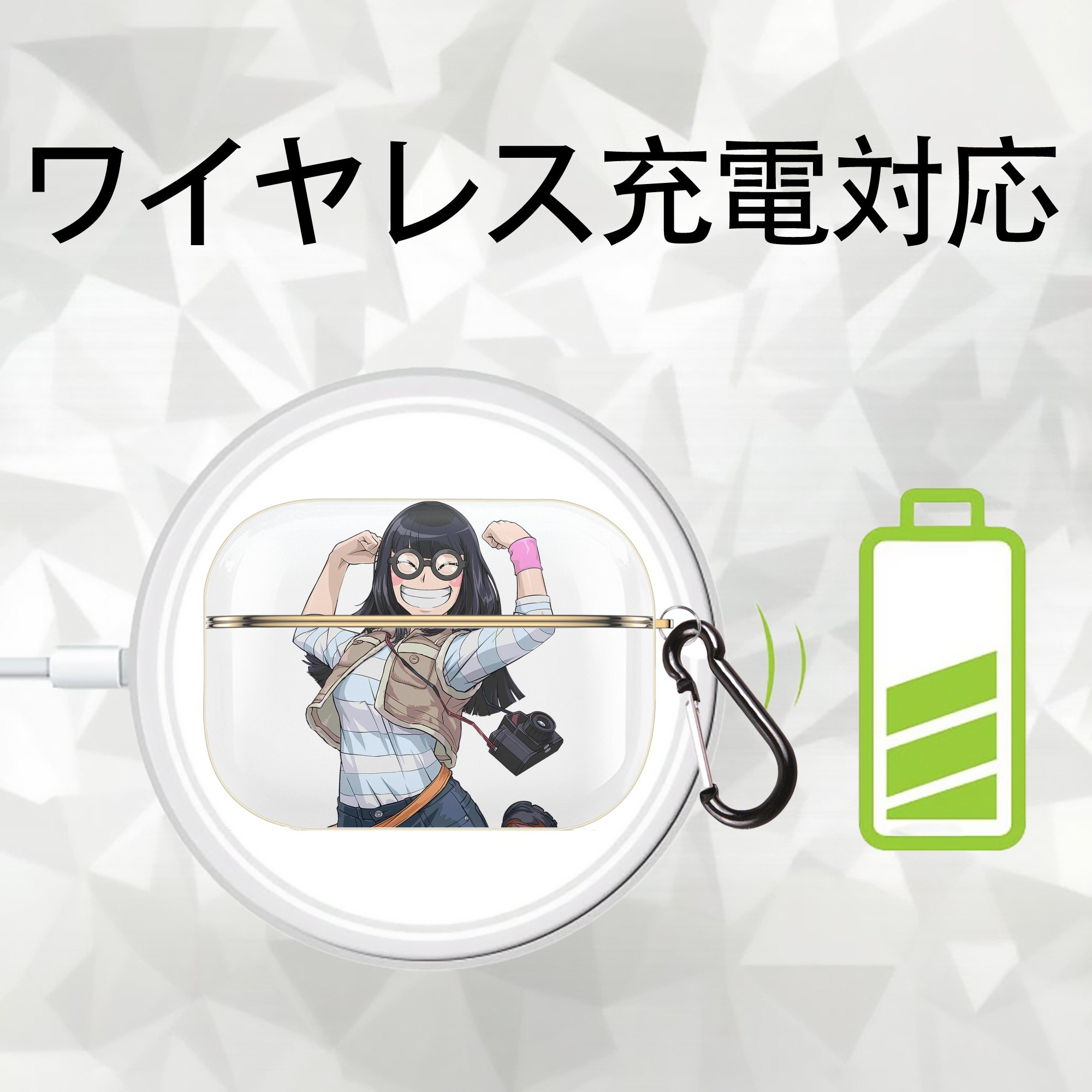 遊☆戯☆王 Yu-Gi-Oh! 【AirPods Pro用】ハードシェル保護ケース｜耐衝撃・防指紋・カラビナ付き商品仕様