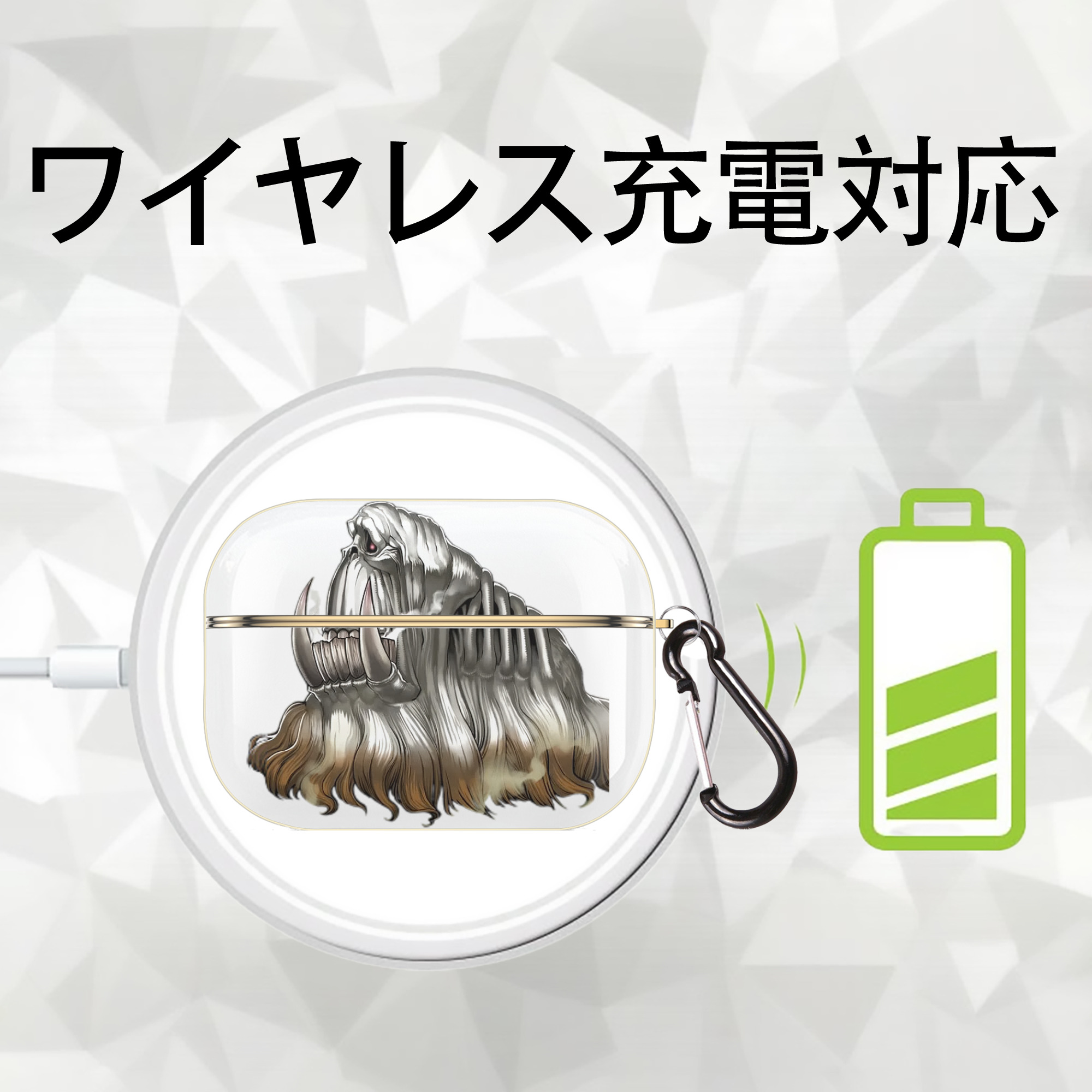 遊☆戯☆王 Yu-Gi-Oh! 【AirPods Pro用】ハードシェル保護ケース｜耐衝撃・防指紋・カラビナ付き商品仕様
