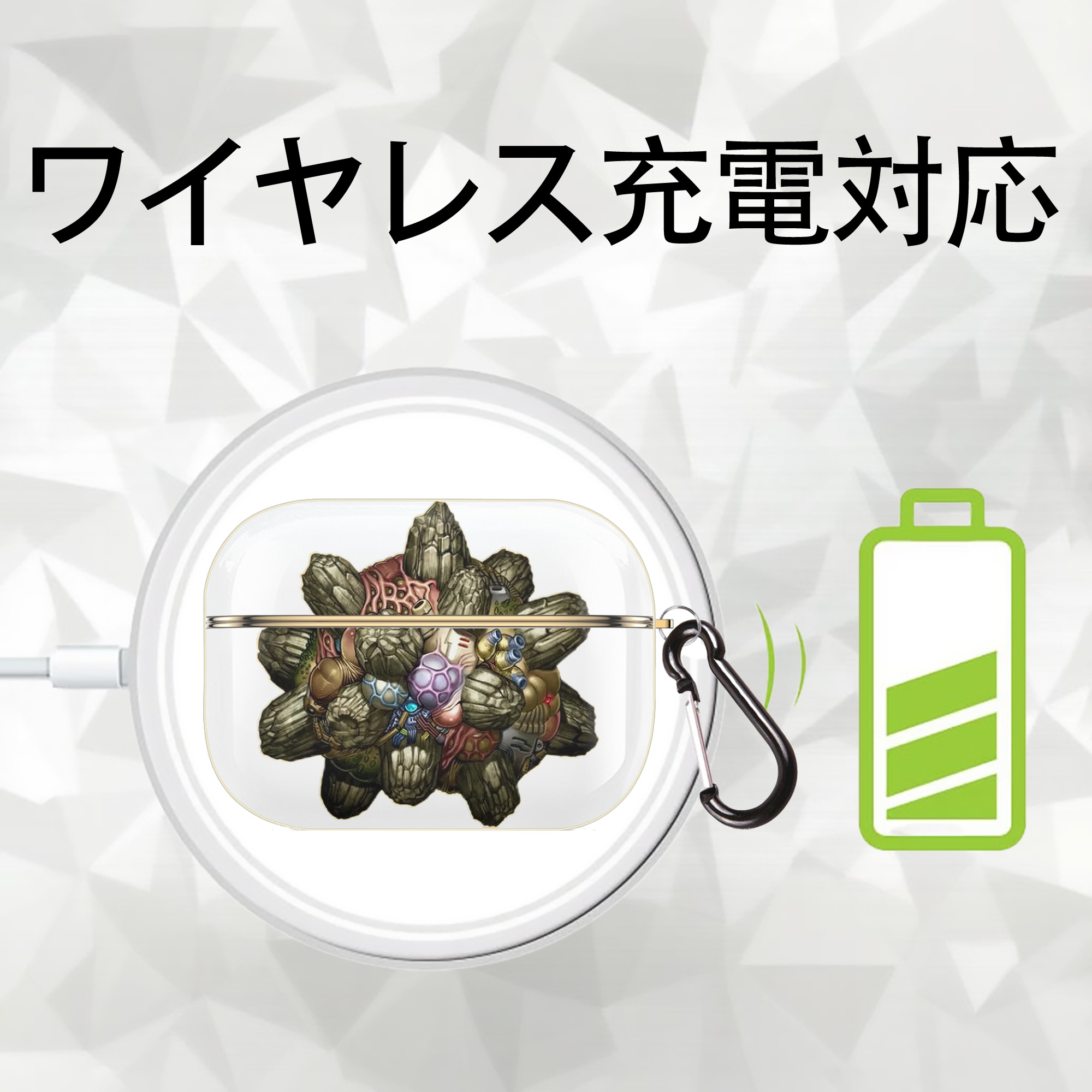 遊☆戯☆王 Yu-Gi-Oh! 【AirPods Pro用】ハードシェル保護ケース｜耐衝撃・防指紋・カラビナ付き商品仕様