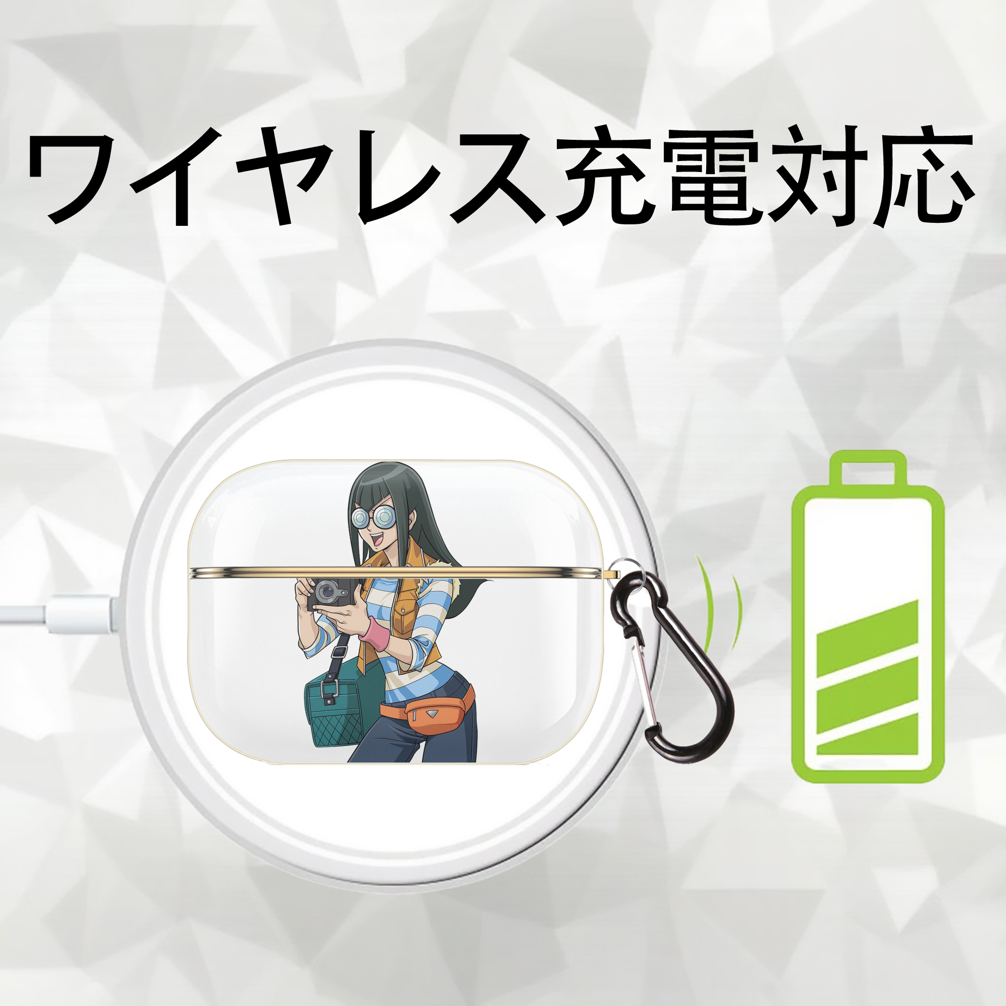 遊☆戯☆王 Yu-Gi-Oh! 【AirPods Pro用】ハードシェル保護ケース｜耐衝撃・防指紋・カラビナ付き商品仕様