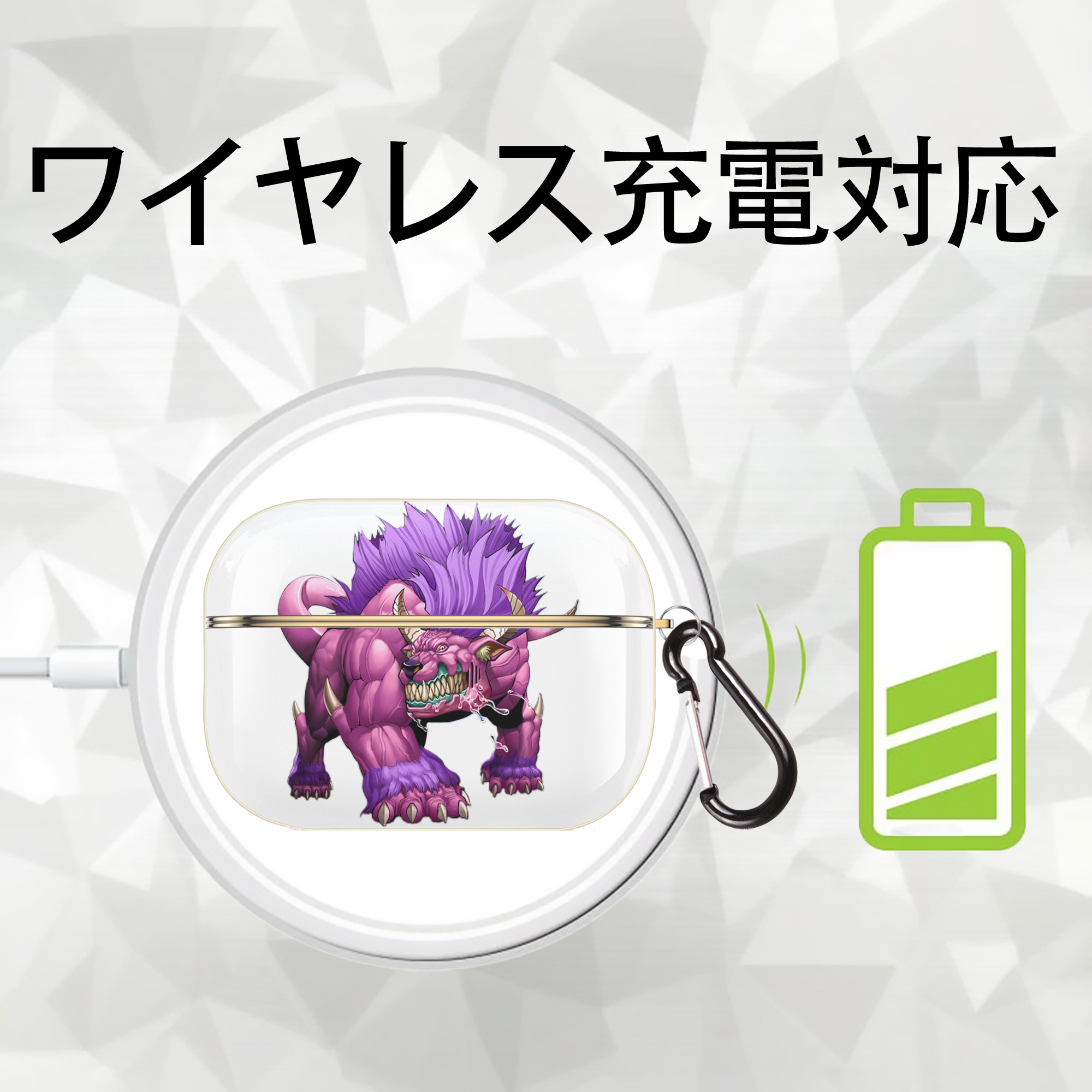 遊☆戯☆王 Yu-Gi-Oh! 【AirPods Pro用】ハードシェル保護ケース｜耐衝撃・防指紋・カラビナ付き商品仕様