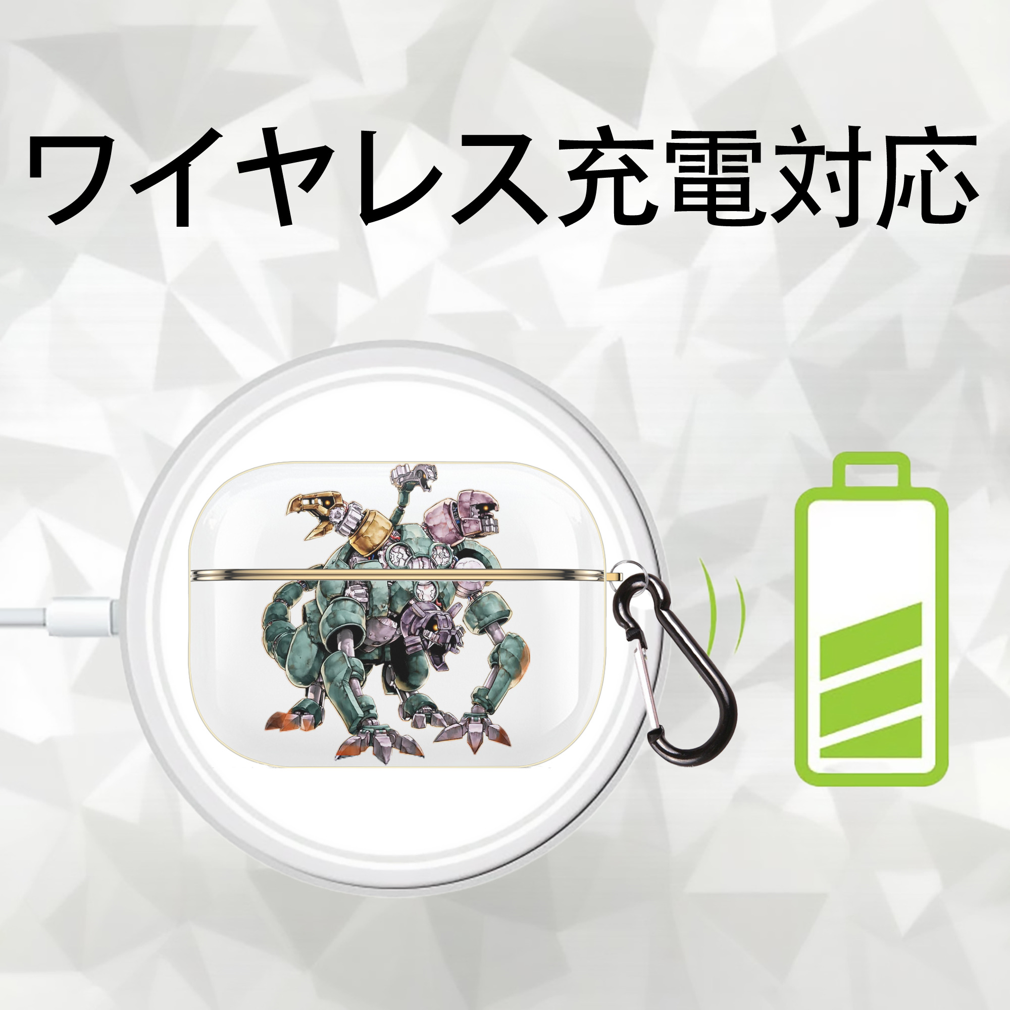 遊☆戯☆王 Yu-Gi-Oh! 【AirPods Pro用】ハードシェル保護ケース｜耐衝撃・防指紋・カラビナ付き商品仕様