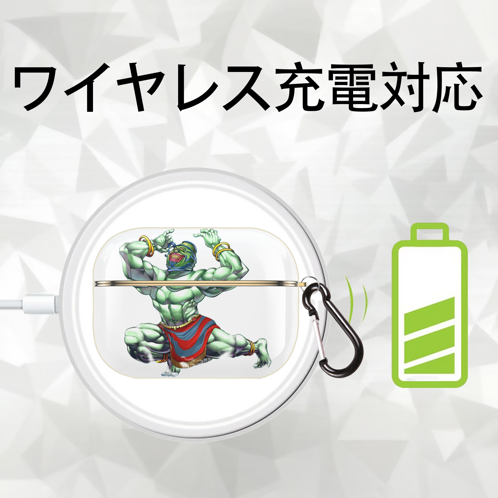 遊☆戯☆王 Yu-Gi-Oh! 【AirPods Pro用】ハードシェル保護ケース｜耐衝撃・防指紋・カラビナ付き商品仕様