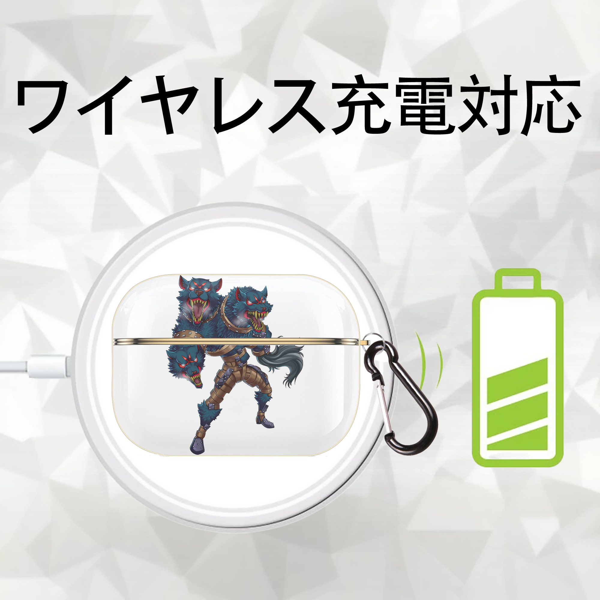 遊☆戯☆王 Yu-Gi-Oh! 【AirPods Pro用】ハードシェル保護ケース｜耐衝撃・防指紋・カラビナ付き商品仕様
