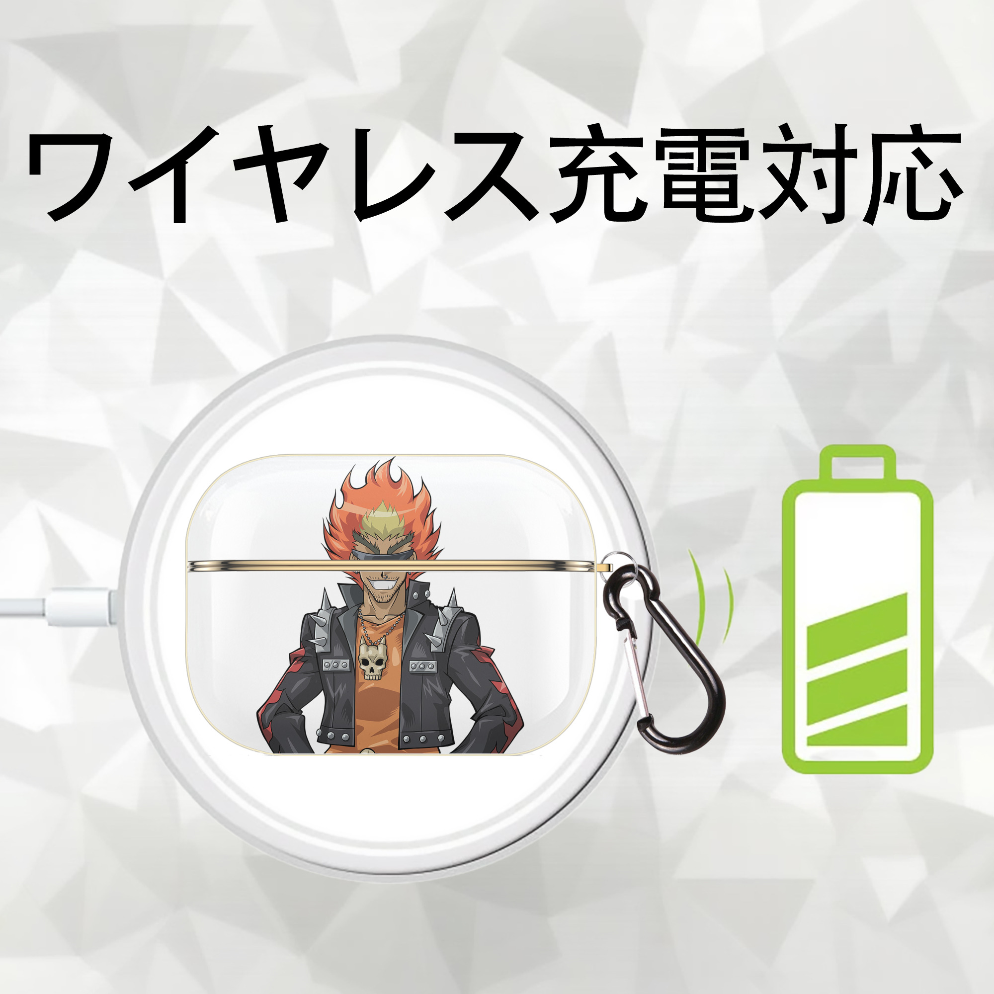 遊☆戯☆王 Yu-Gi-Oh! 【AirPods Pro用】ハードシェル保護ケース｜耐衝撃・防指紋・カラビナ付き商品仕様
