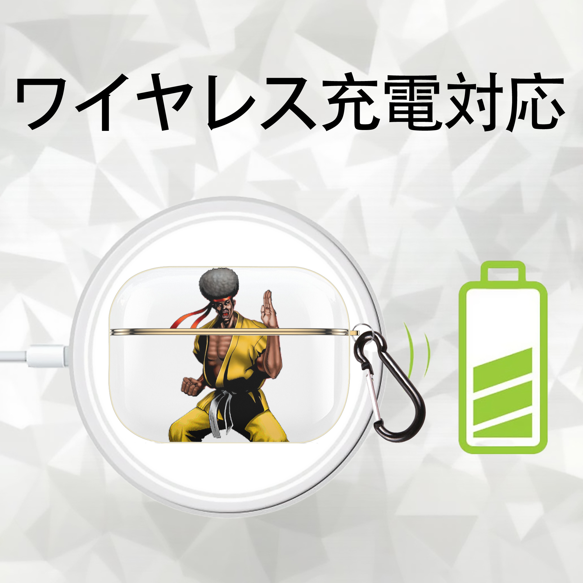 遊☆戯☆王 Yu-Gi-Oh! 【AirPods Pro用】ハードシェル保護ケース｜耐衝撃・防指紋・カラビナ付き商品仕様