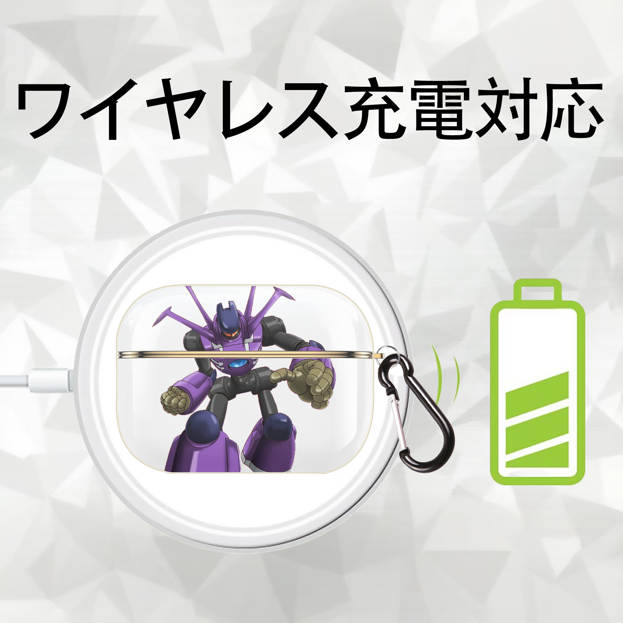 遊☆戯☆王 Yu-Gi-Oh! 【AirPods Pro用】ハードシェル保護ケース｜耐衝撃・防指紋・カラビナ付き商品仕様