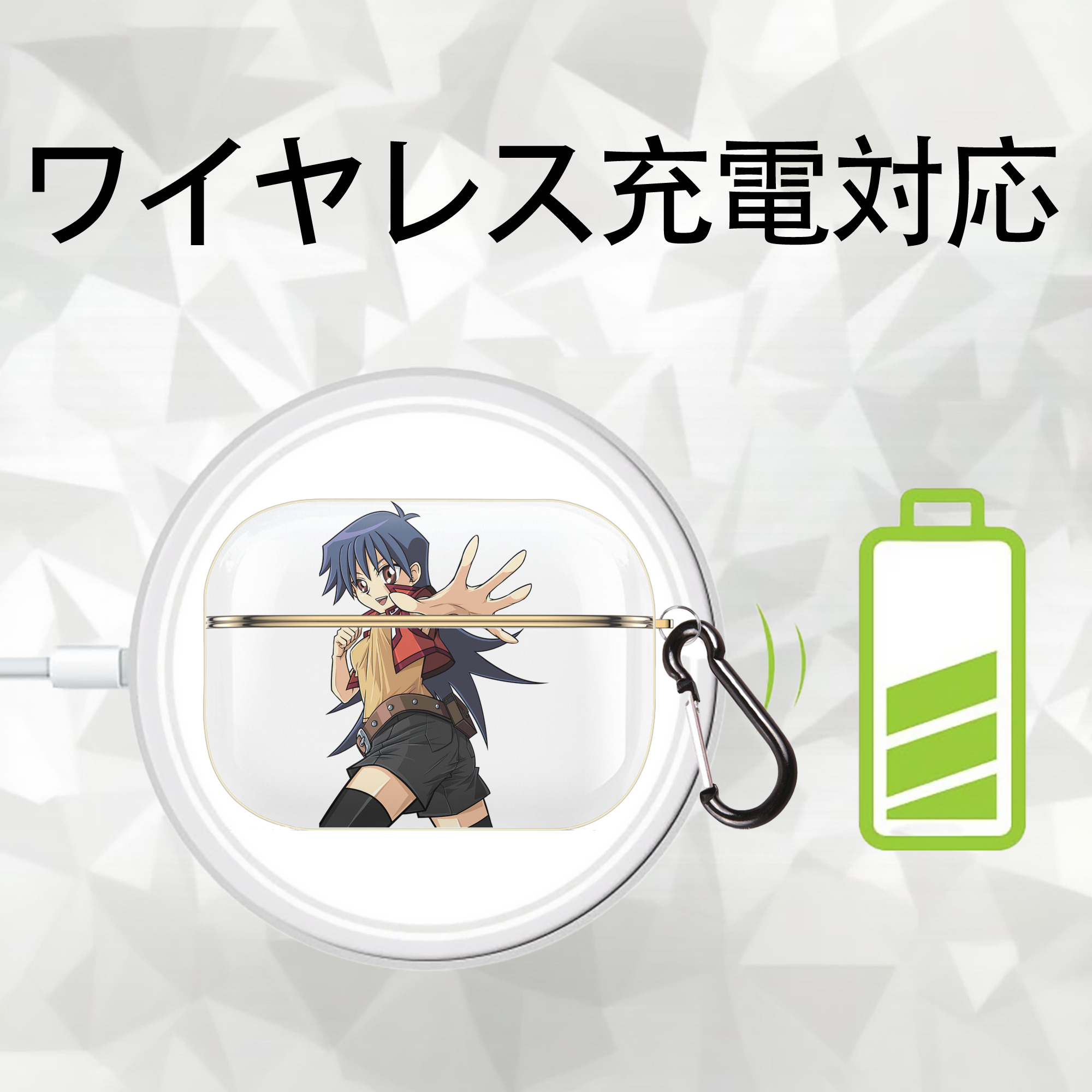遊☆戯☆王 Yu-Gi-Oh! 【AirPods Pro用】ハードシェル保護ケース｜耐衝撃・防指紋・カラビナ付き商品仕様