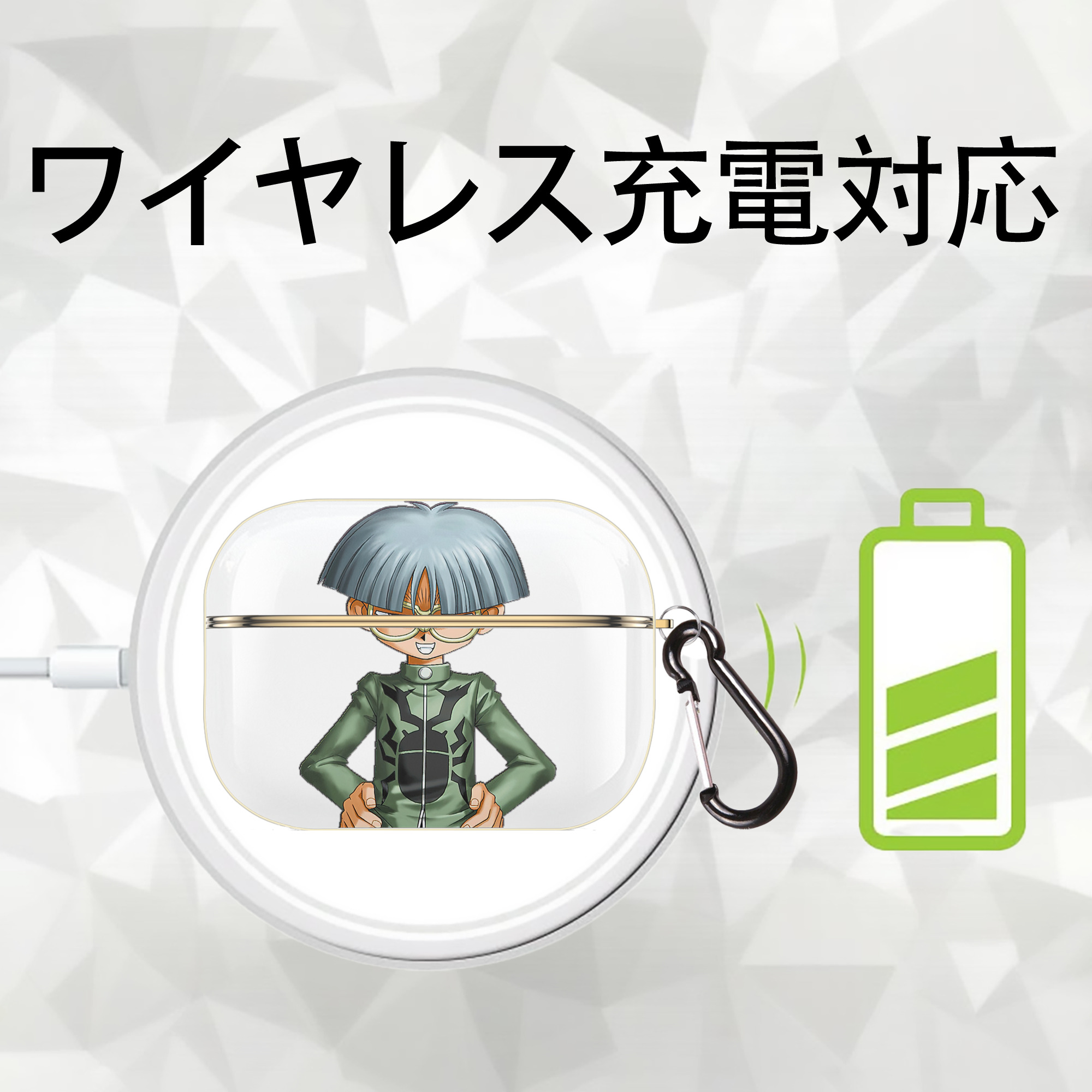 遊☆戯☆王 Yu-Gi-Oh! 【AirPods Pro用】ハードシェル保護ケース｜耐衝撃・防指紋・カラビナ付き商品仕様