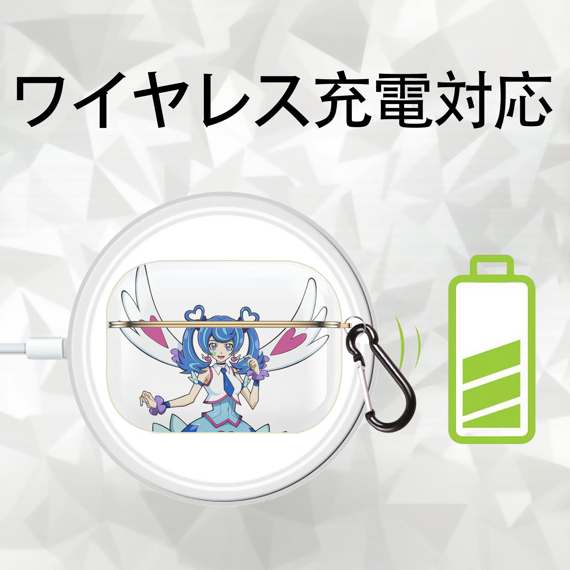 遊☆戯☆王 Yu-Gi-Oh! 【AirPods Pro用】ハードシェル保護ケース｜耐衝撃・防指紋・カラビナ付き商品仕様